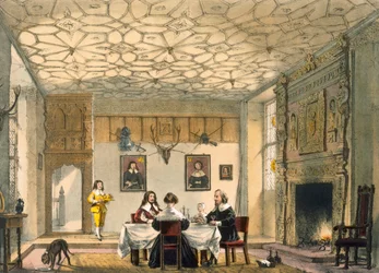 Medieval family supper, Wakehurst Place, Surrey, from 